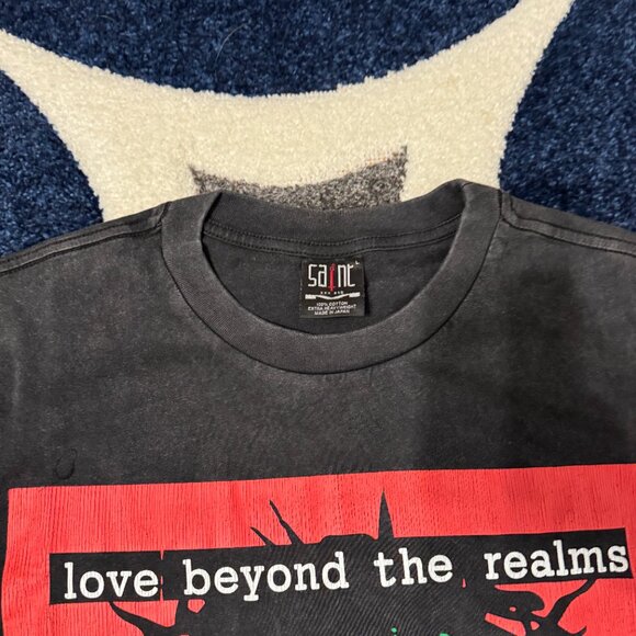 Saint Michael Love Beyond T-Shirt Black Mens Size Large - Picture 2 of 3